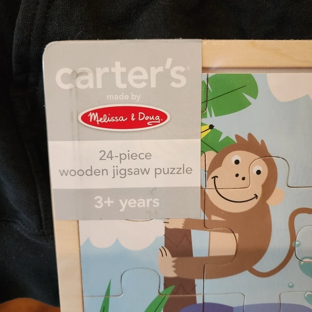 Melissa & Doug 24 piece Jungle Animals Wooden Jigsaw Puzzle NWT